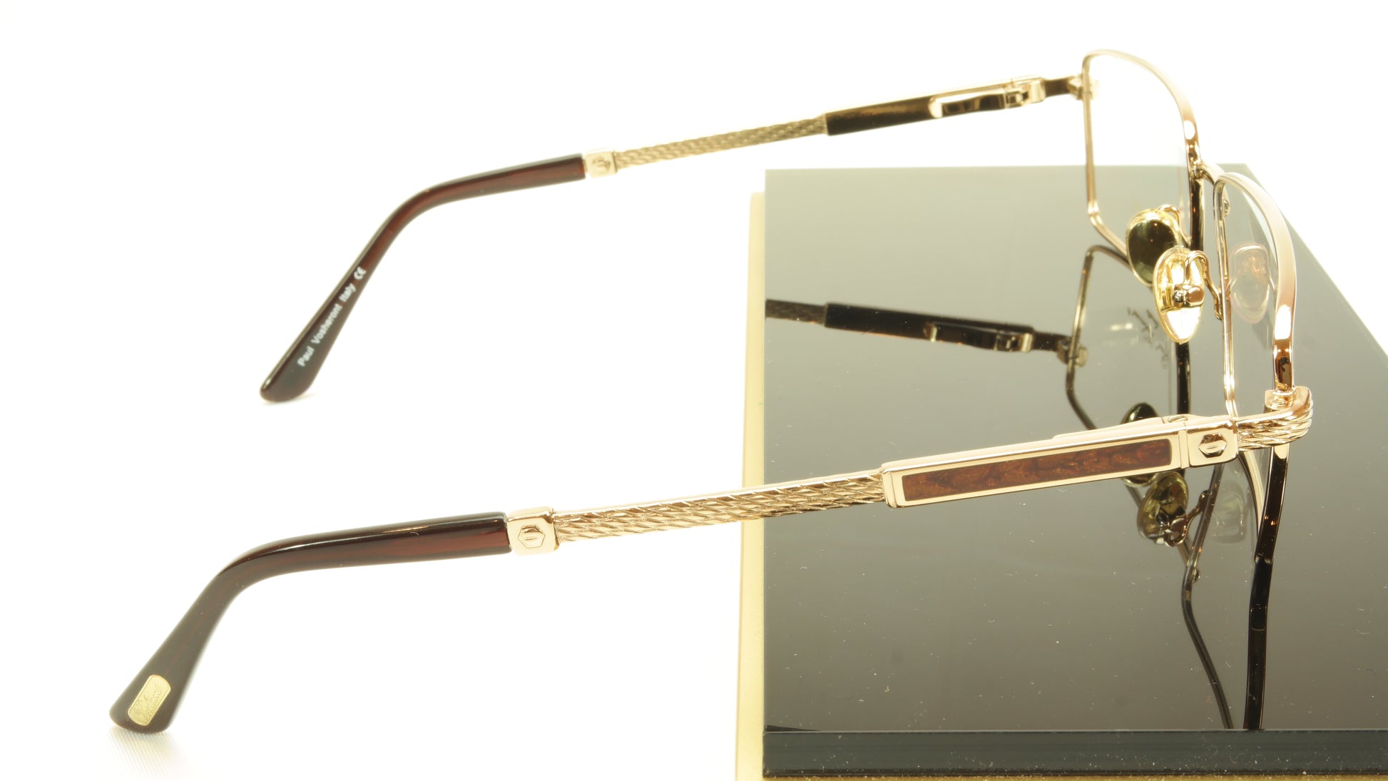 Paul Vosheront PV368 C1 23KT Gold Plated Eyeglasses Frame Italy Made - Frame Bay