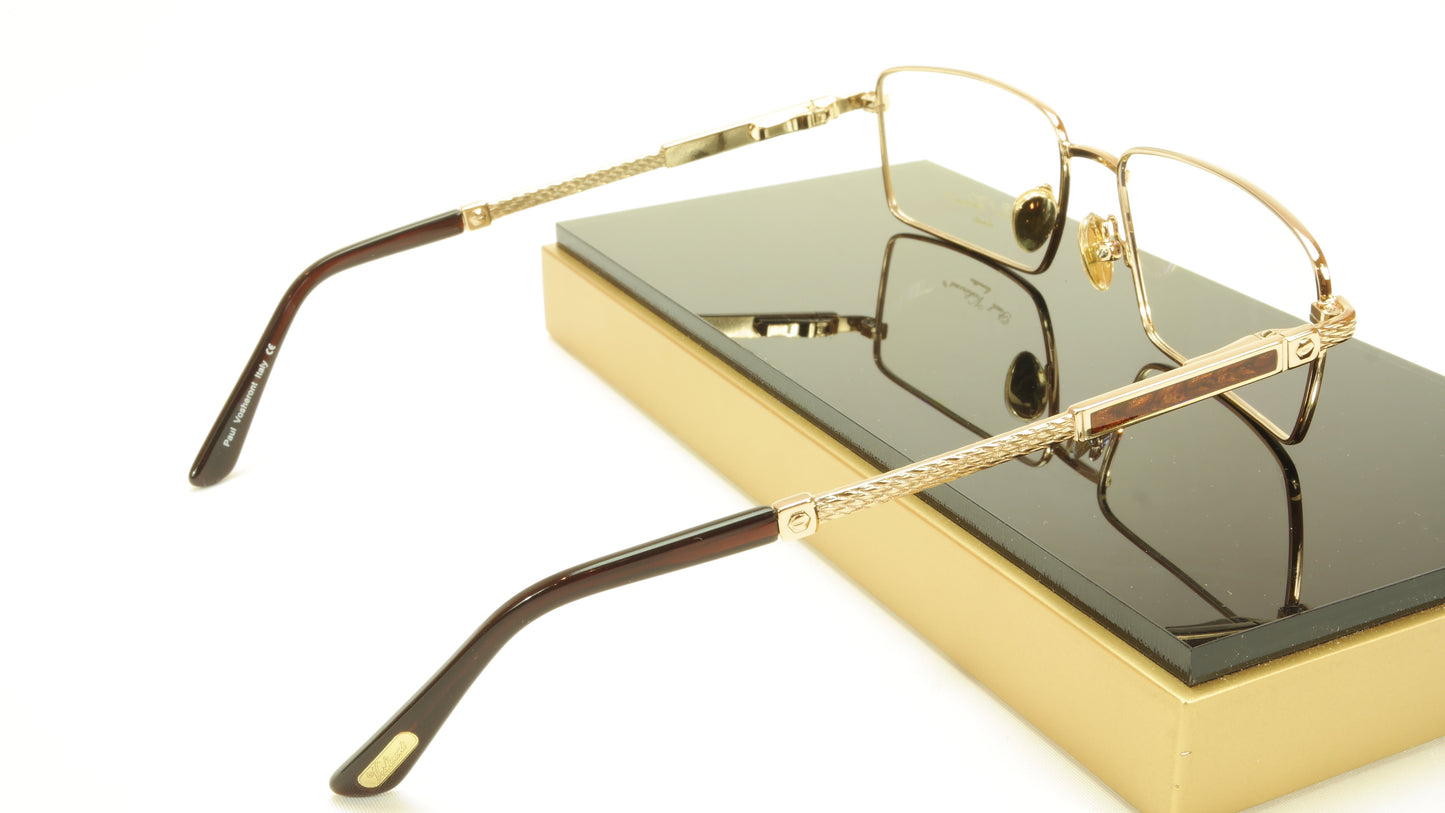 Paul Vosheront PV368 C1 23KT Gold Plated Eyeglasses Frame Italy Made - Frame Bay
