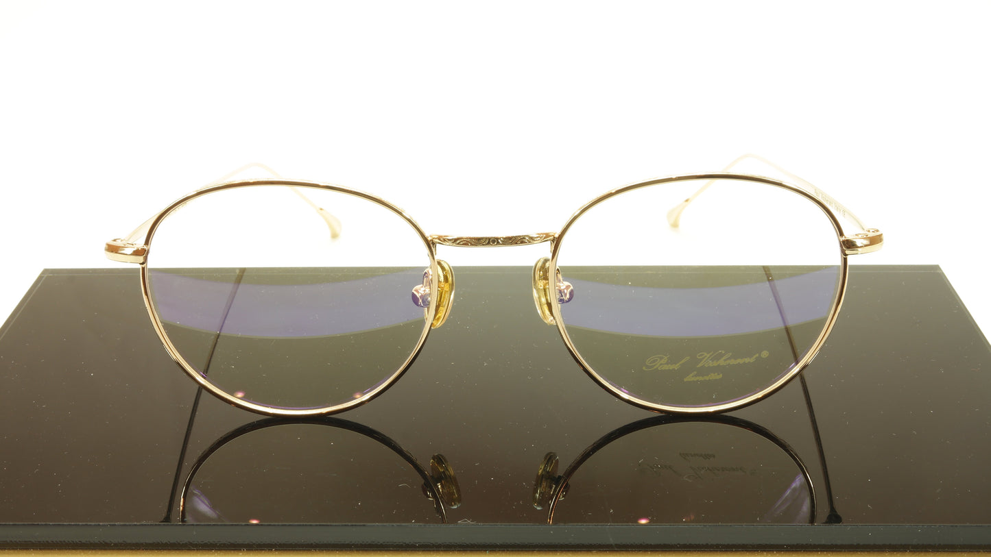 Paul Vosheront PV369 C1 Gold Plated Eyeglasses Frame Italy 49-21-145 - Frame Bay