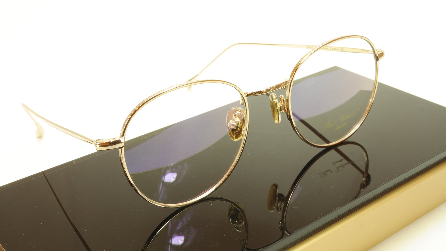 Paul Vosheront PV369 C1 Gold Plated Eyeglasses Frame Italy 49-21-145 - Frame Bay