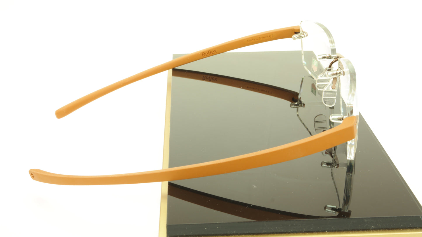 Tag Heuer Eyeglasses Frame Reflex 3943 007 Titanium Bronze Caramel 56-15-140, 31 - Frame Bay