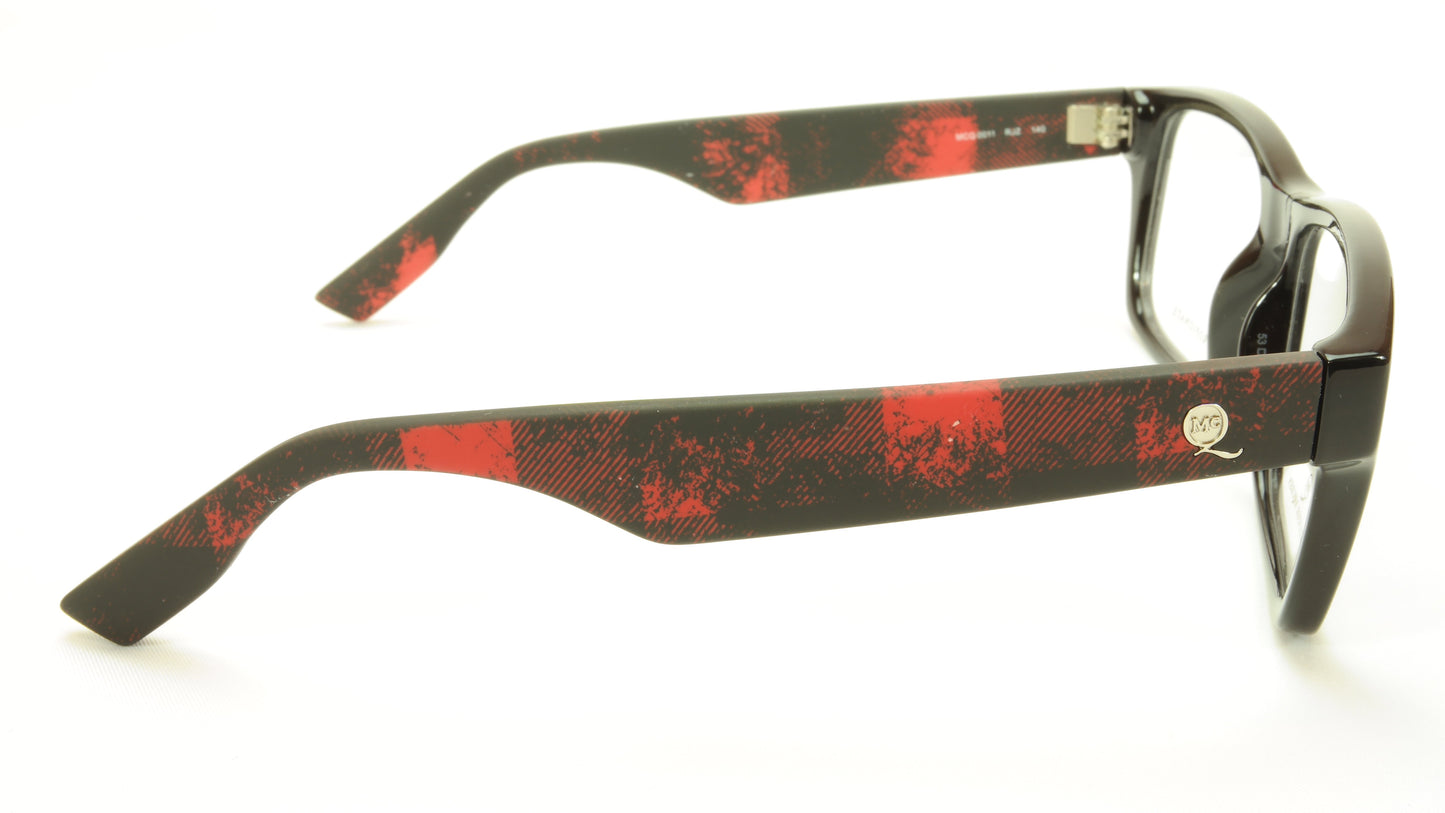 Alexander McQueen Eyeglasses Frame MCQ 0011 RJZ Black Red Acetate Italy 53-18-140 - Frame Bay