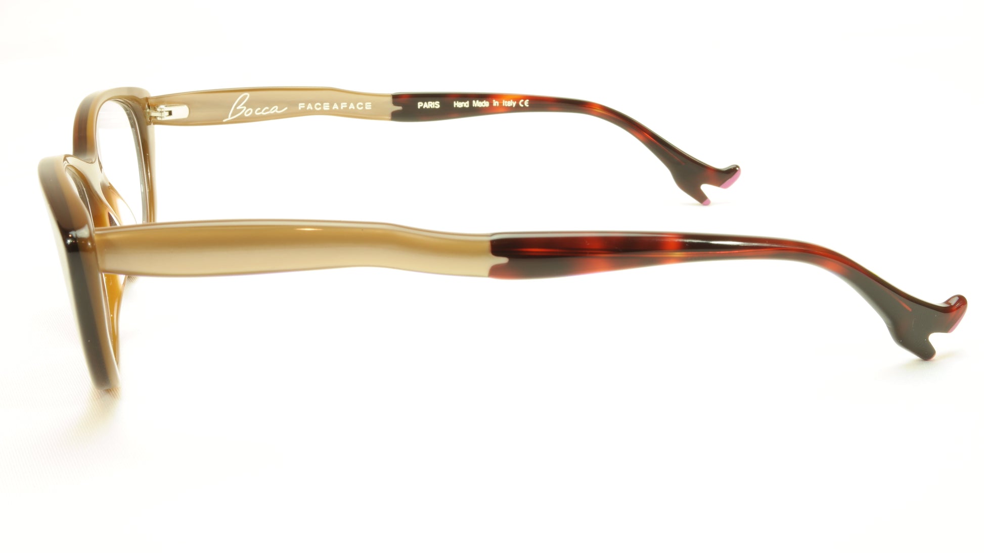 Face A Face Bocca Sexy 1 Col 080 Chestnut Beige Tortoise Eyeglasses - Frame Bay