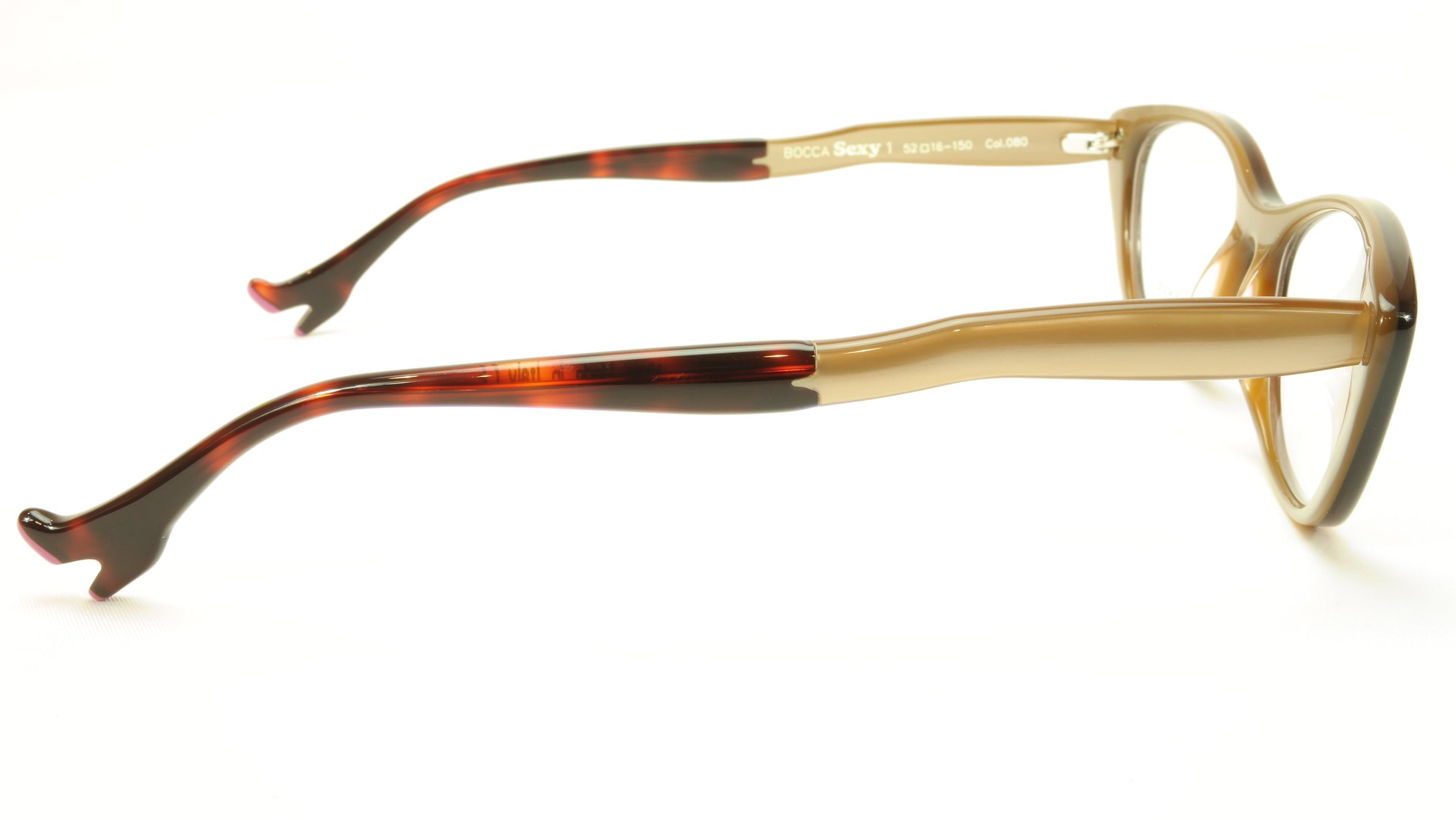 Face A Face Bocca Sexy 1 Col 080 Chestnut Beige Tortoise Eyeglasses - Frame Bay