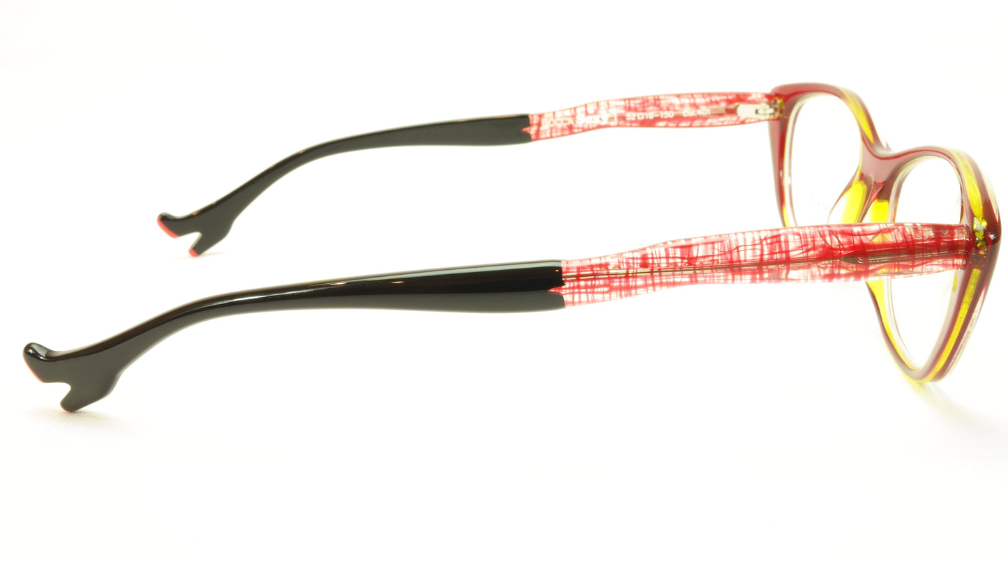 Face A Face Bocca Sexy 1 Col 401 Grenadine Red Crystal Black Eyeglasses - Frame Bay