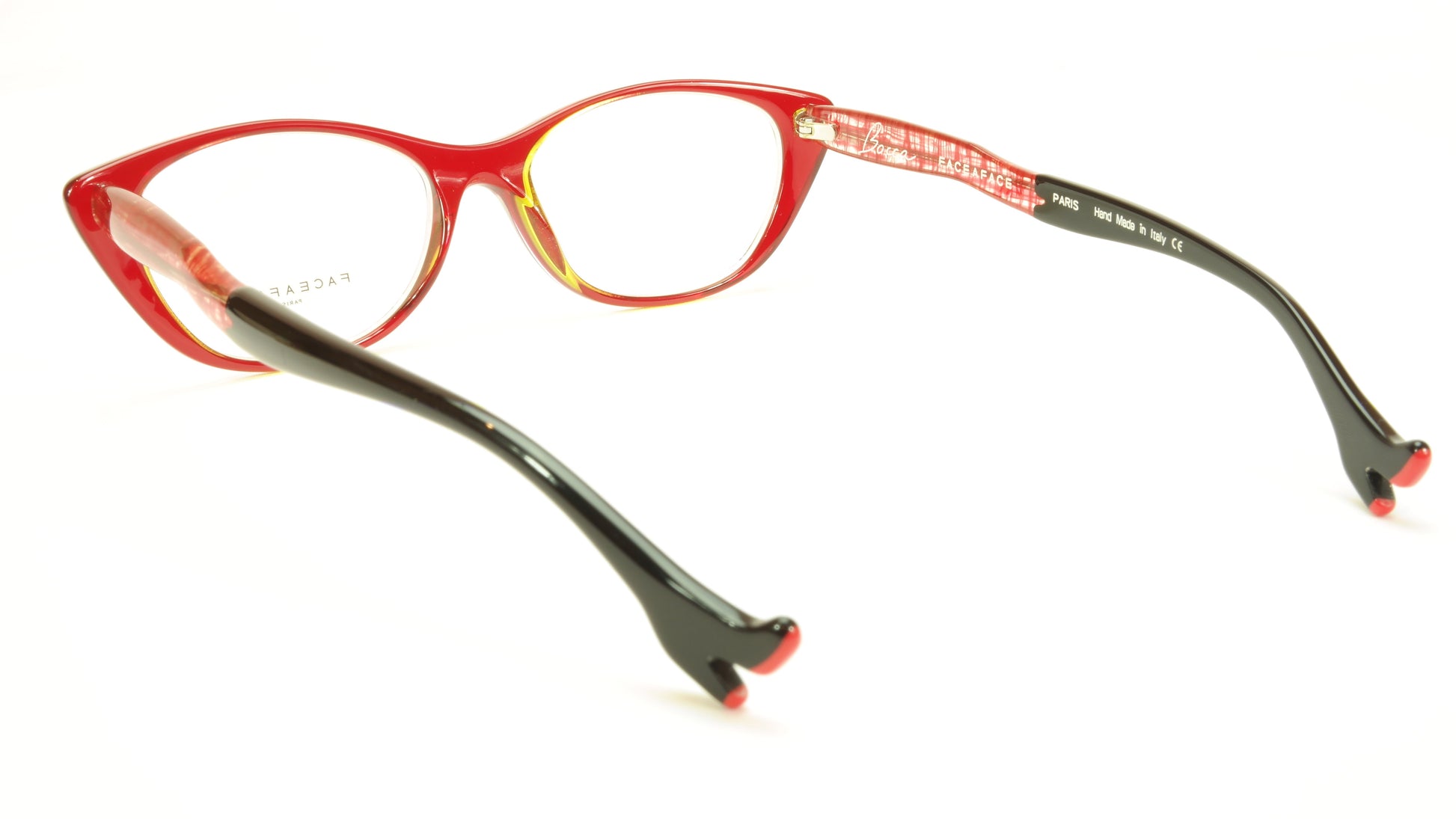 Face A Face Bocca Sexy 1 Col 401 Grenadine Red Crystal Black Eyeglasses - Frame Bay