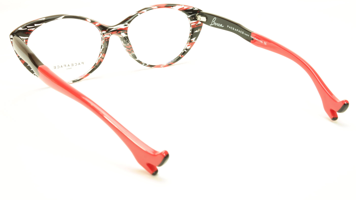 Face A Face Bocca Sexy 3 Col 3024 Transparent / Red / Black Eyeglasses - Frame Bay