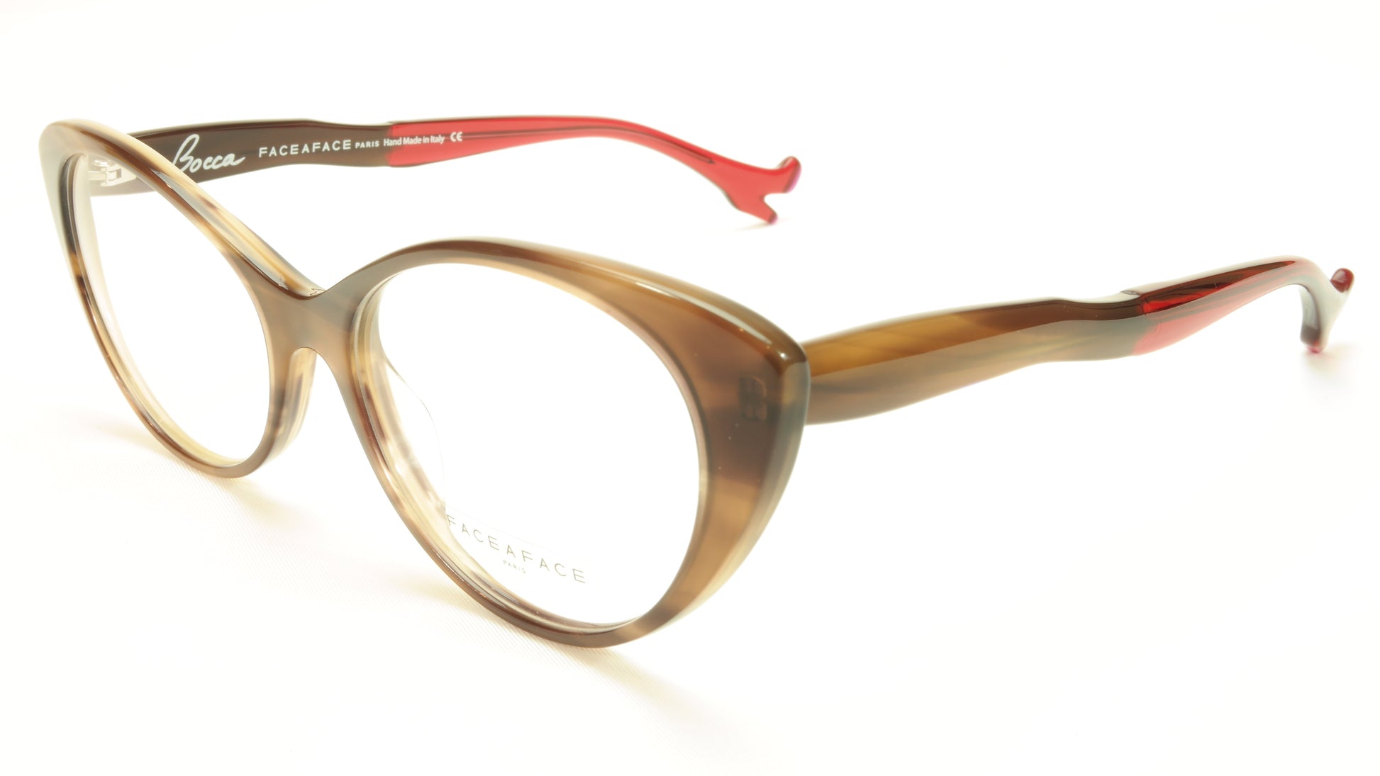 Face A Face Bocca Sexy 3 Col 2036 Smoked Tortoise Raspberry Eyeglasses - Frame Bay
