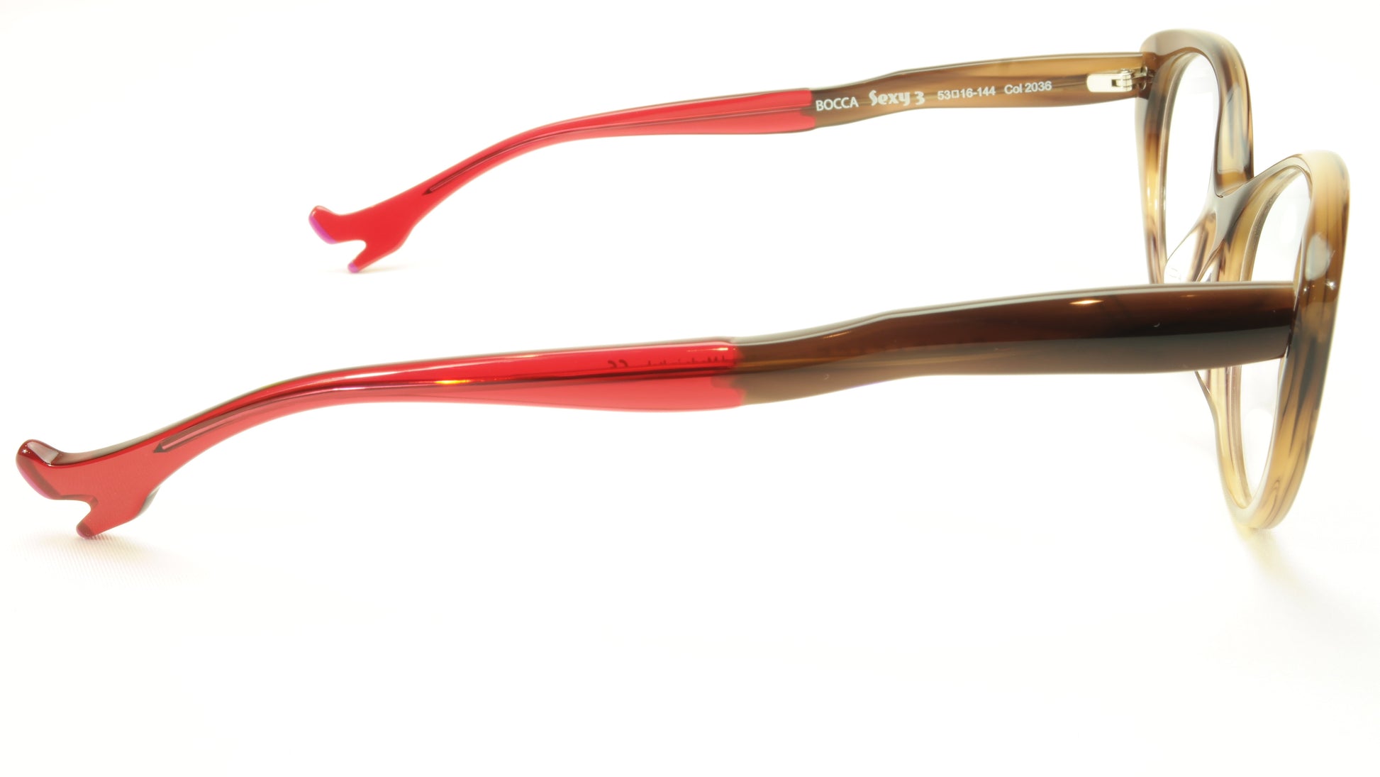 Face A Face Bocca Sexy 3 Col 2036 Smoked Tortoise Raspberry Eyeglasses - Frame Bay