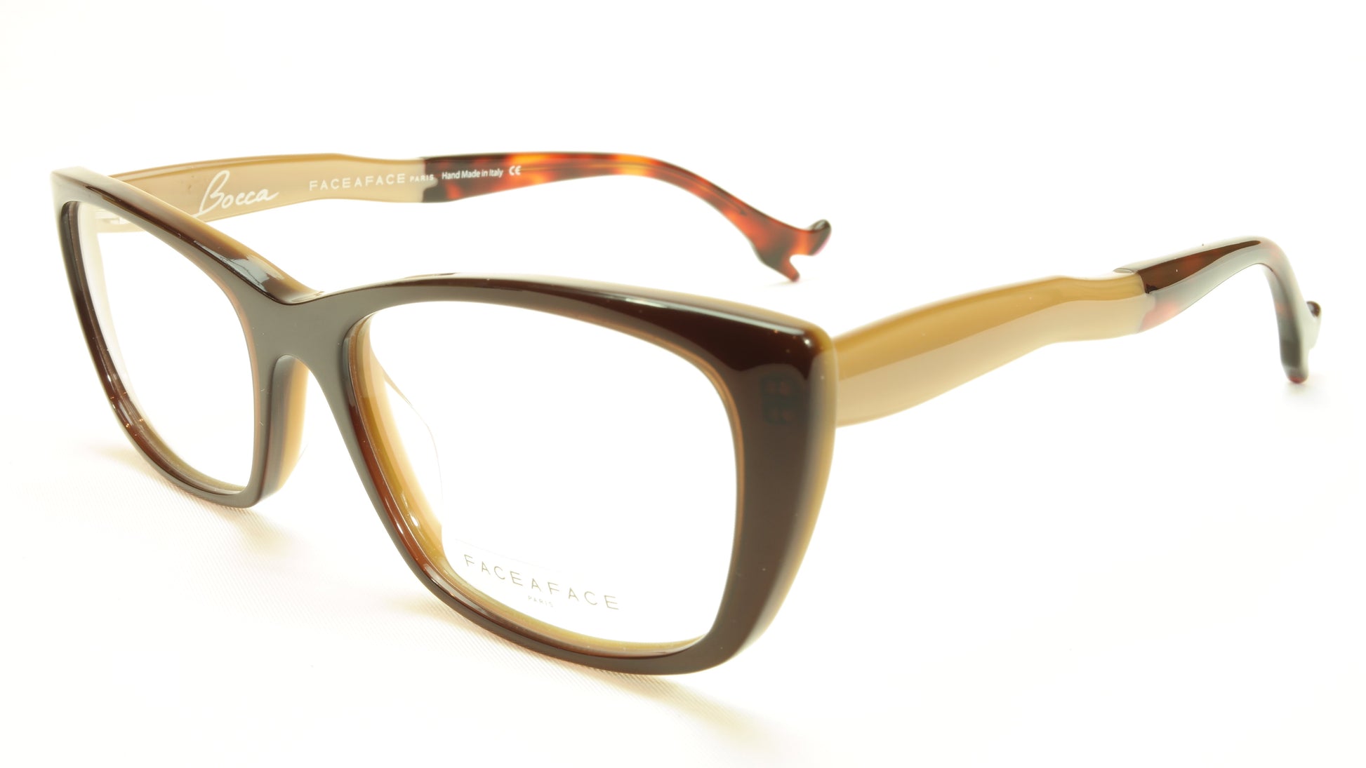 Face A Face Bocca Sexy 2 Col 080 Chestnut Beige Tortoise Eyeglasses - Frame Bay