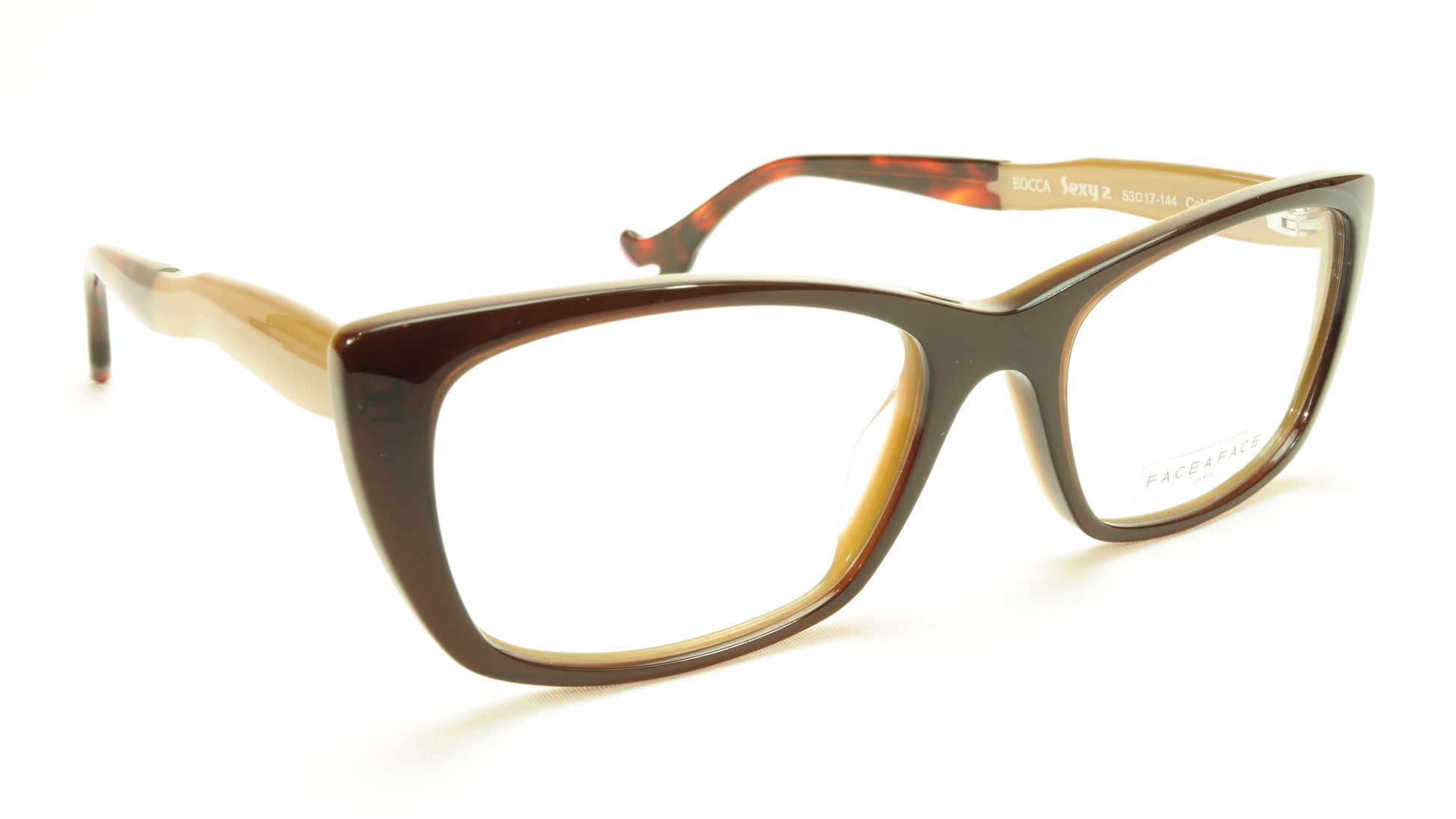 Face A Face Bocca Sexy 2 Col 080 Chestnut Beige Tortoise Eyeglasses - Frame Bay