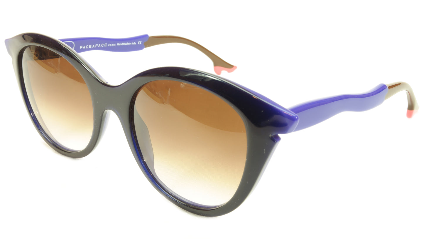 Face A Face Bocca Sixties 3 2146 Sunglasses Ink Majorelle Blue Italy Hand Made - Frame Bay
