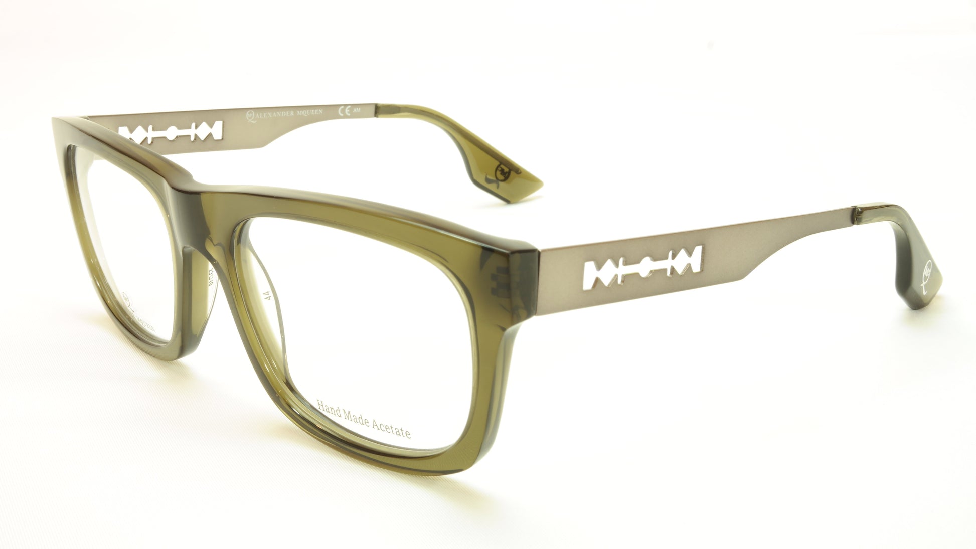 Alexander McQueen Eyeglasses Frame MCQ 0025 RL4 Acetate Metal Italy 53-18-140 - Frame Bay