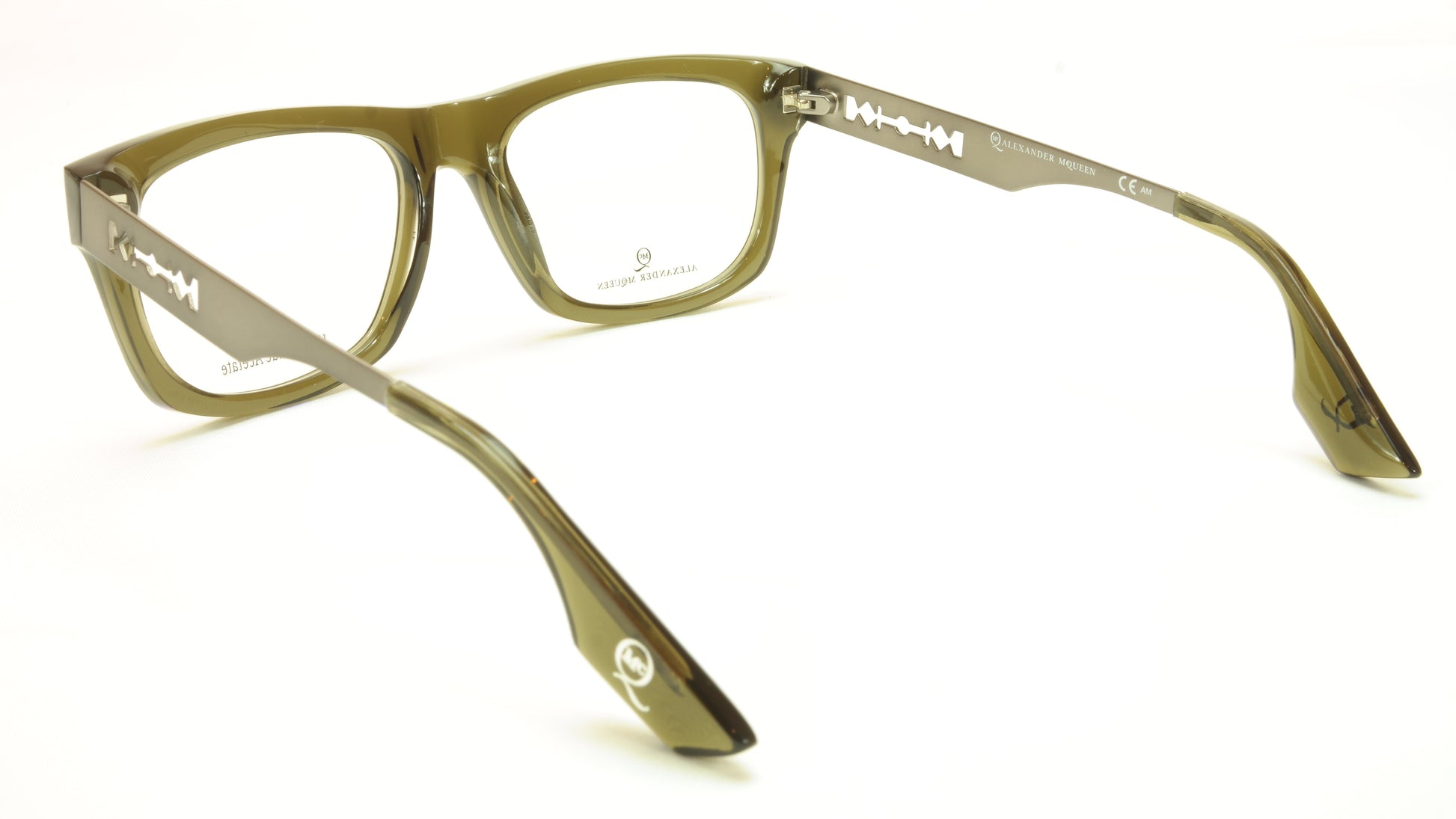 Alexander McQueen Eyeglasses Frame MCQ 0025 RL4 Acetate Metal Italy 53-18-140 - Frame Bay