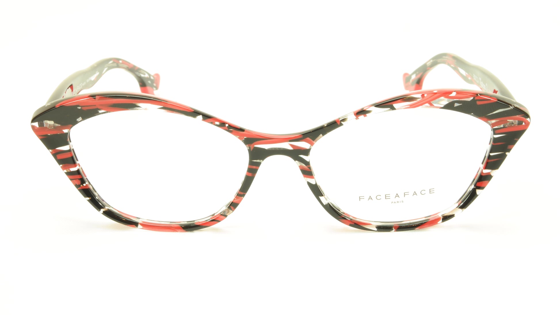 Face A Face Bocca Tatoo 3 Col. 3024 Lines and Red Light Eyeglasses Italy Made - Frame Bay