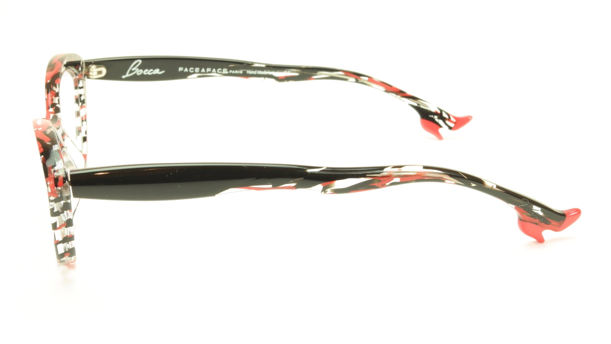 Face A Face Bocca Tatoo 3 Col. 3024 Lines and Red Light Eyeglasses Italy Made - Frame Bay