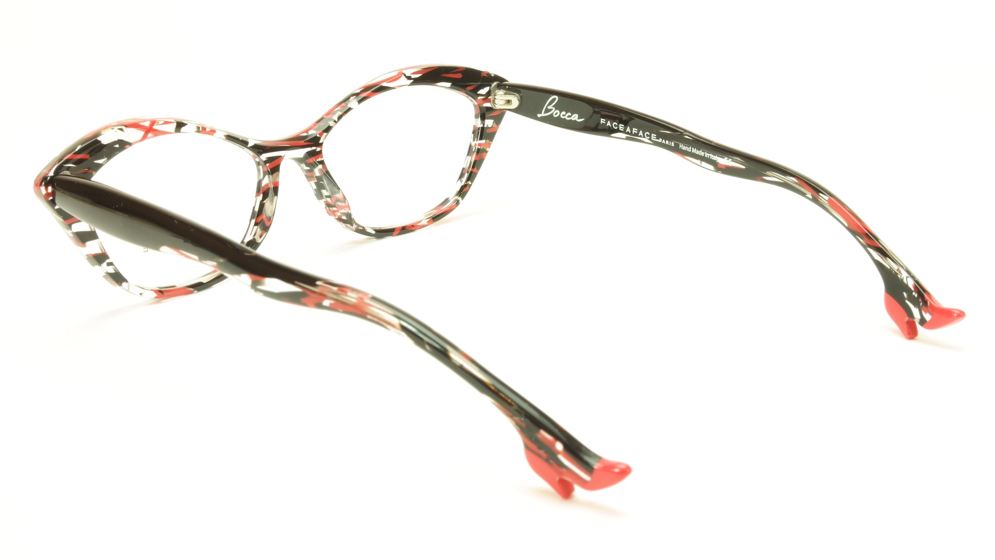 Face A Face Bocca Tatoo 3 Col. 3024 Lines and Red Light Eyeglasses Italy Made - Frame Bay