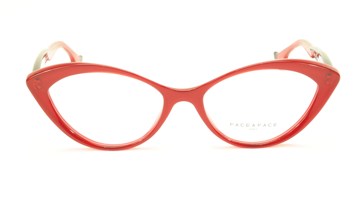 Face A Face Bocca Tatoo 1 Col. 2016 Red Flashy Red Eyeglasses Italy Hand Made - Frame Bay