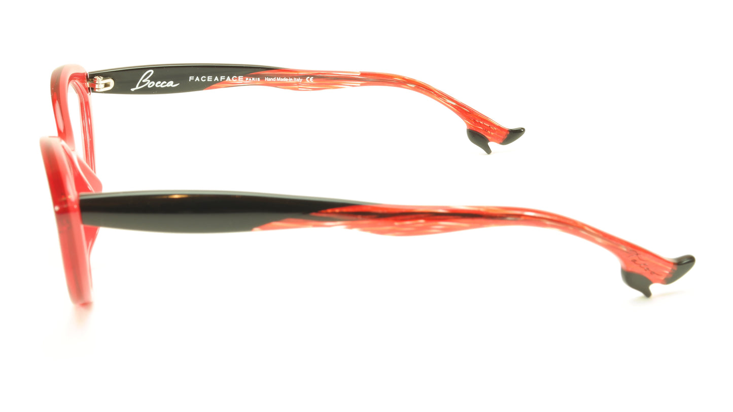 Face A Face Bocca Tatoo 1 Col. 2016 Red Flashy Red Eyeglasses Italy Hand Made - Frame Bay