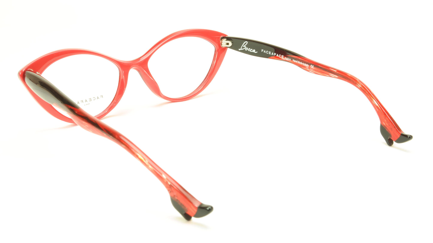 Face A Face Bocca Tatoo 1 Col. 2016 Red Flashy Red Eyeglasses Italy Hand Made - Frame Bay