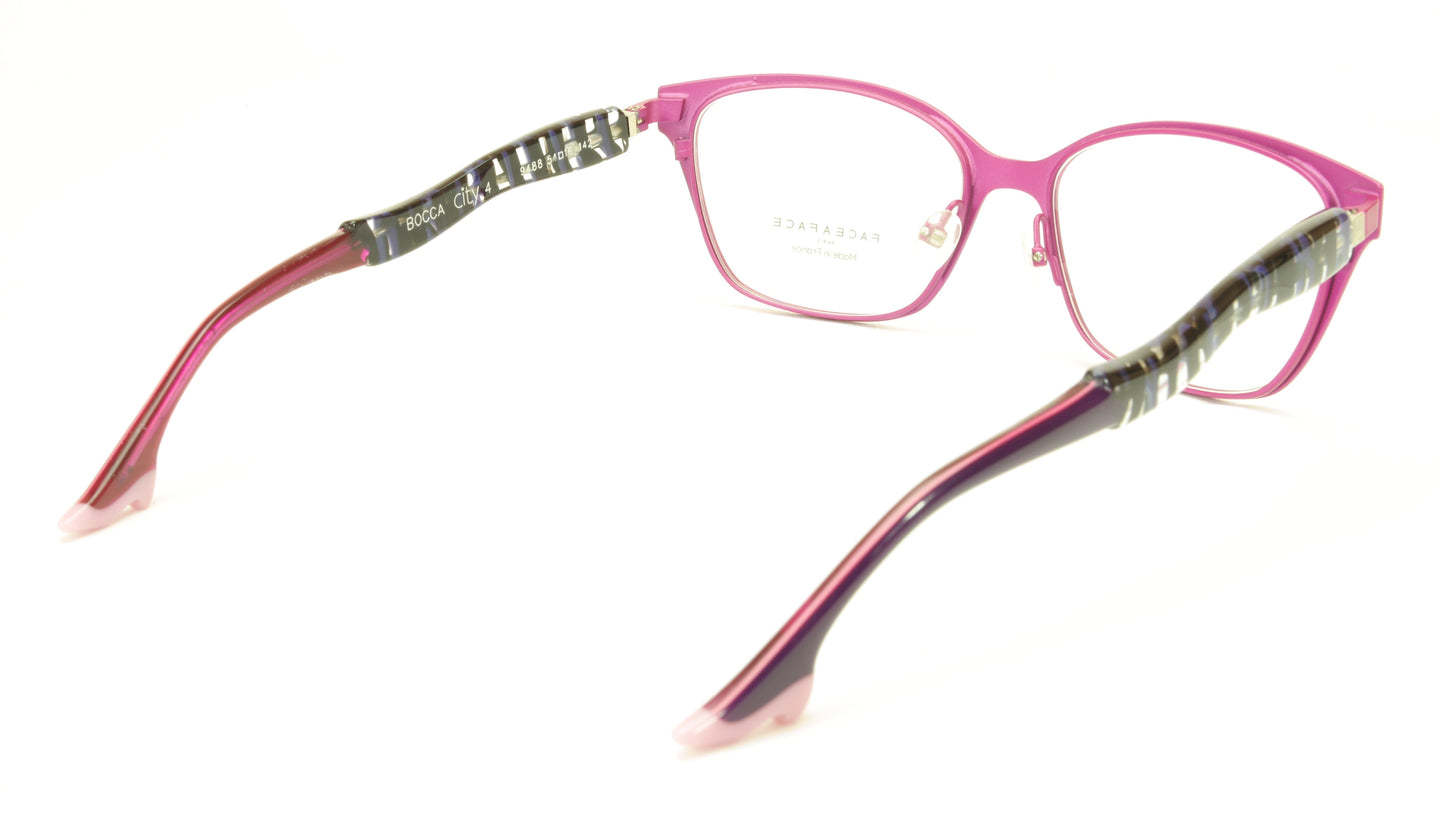 Face A Face Bocca City 4 Col. 9488 Purple Pink Eyeglasses Italy Made 54-16-142 - Frame Bay
