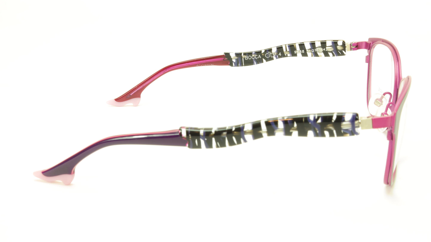 Face A Face Bocca City 4 Col. 9488 Purple Pink Eyeglasses Italy Made 54-16-142 - Frame Bay