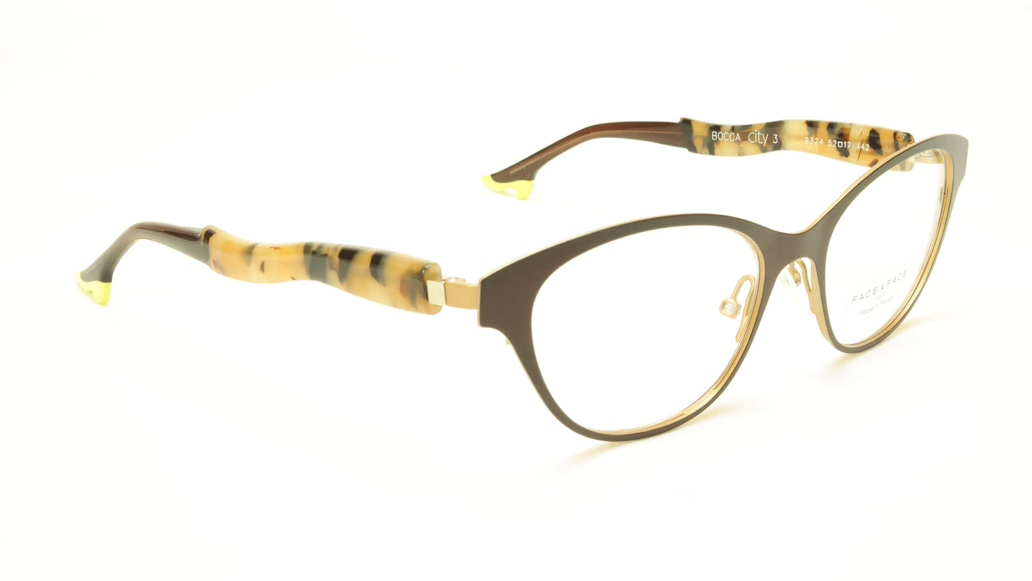 Face A Face Bocca City 3 Col. 9324 Eggplant Eyeglasses France Made 52-17-142 - Frame Bay