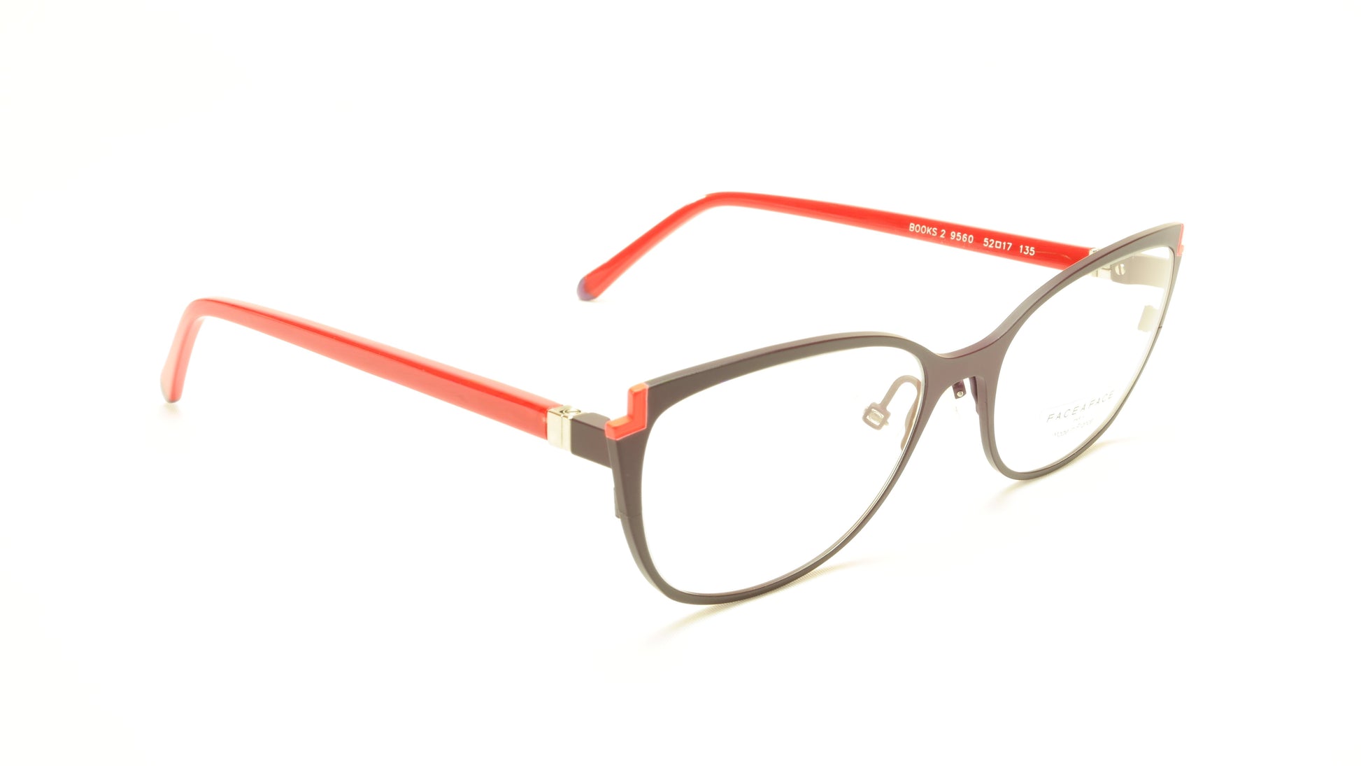 Face A Face Books 2 Col. 9560 Eyeglasses France Made 52-17-135 - Frame Bay