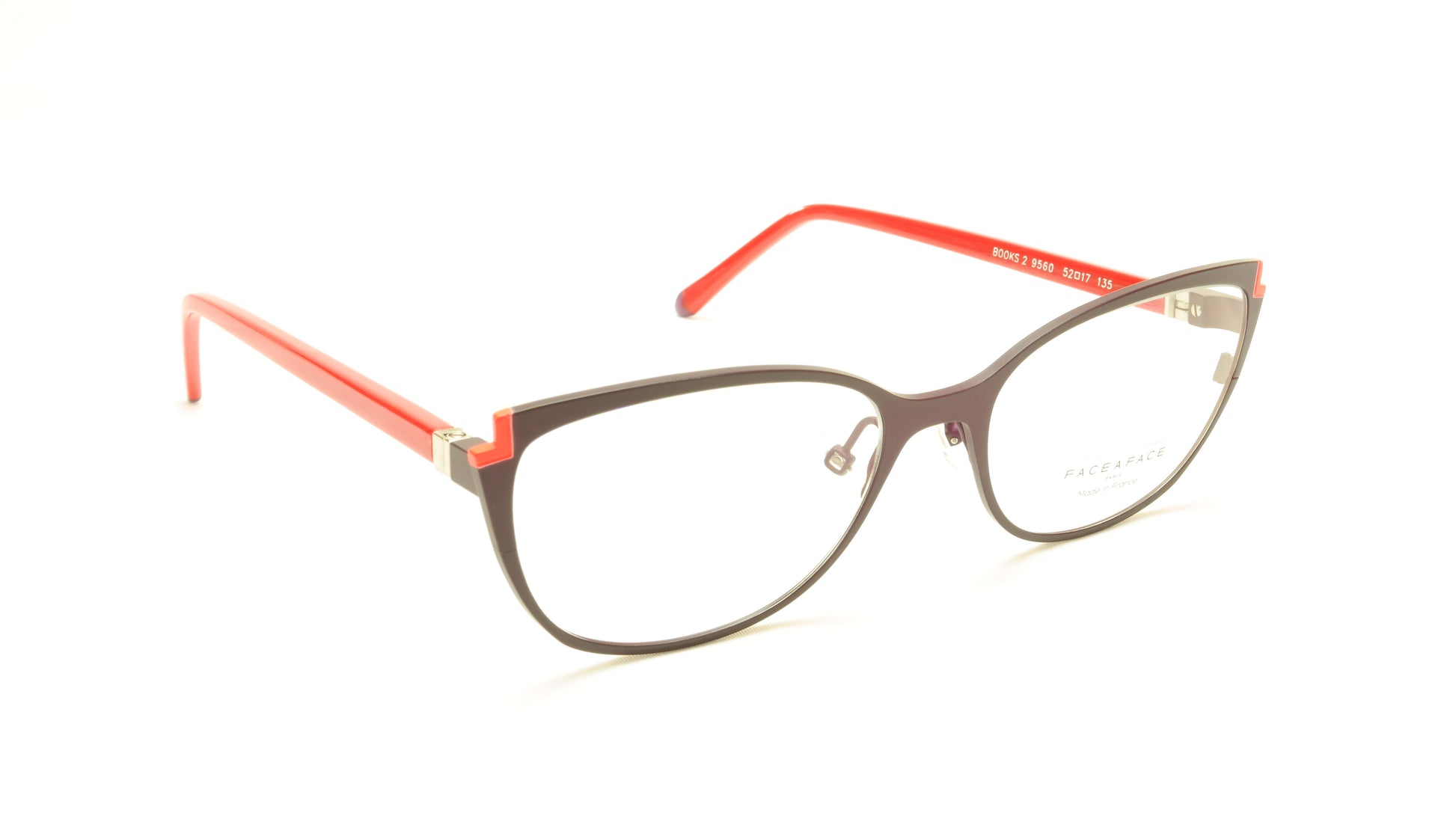 Face A Face Books 2 Col. 9560 Eyeglasses France Made 52-17-135 - Frame Bay