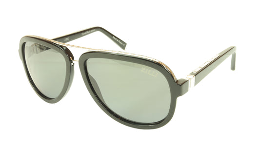 ZILLI Sunglasses Polarized Hand Made Acetate Titanium Black France ZI 65003 C03 - Frame Bay