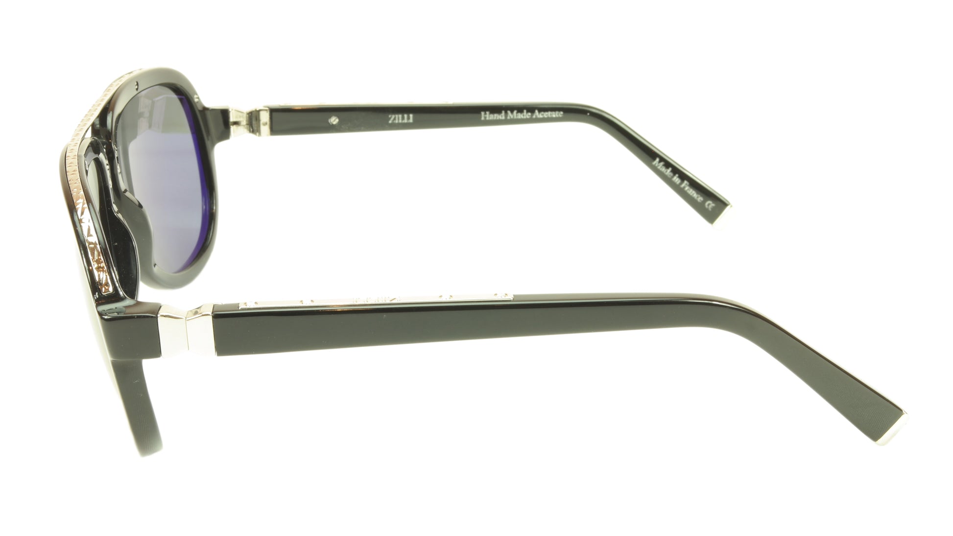 ZILLI Sunglasses Polarized Hand Made Acetate Titanium Black France ZI 65003 C03 - Frame Bay