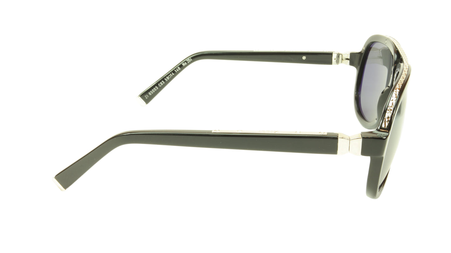ZILLI Sunglasses Polarized Hand Made Acetate Titanium Black France ZI 65003 C03 - Frame Bay