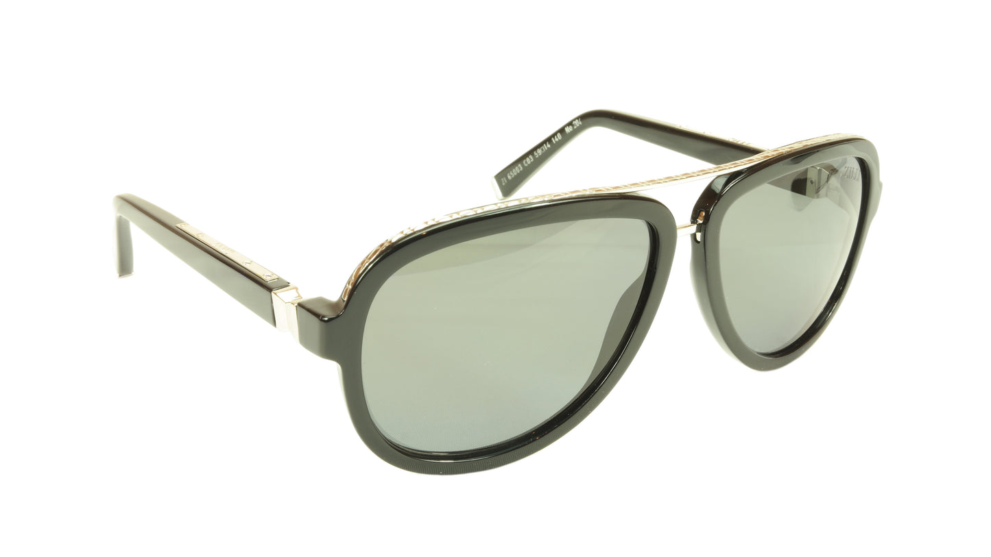ZILLI Sunglasses Polarized Hand Made Acetate Titanium Black France ZI 65003 C03 - Frame Bay
