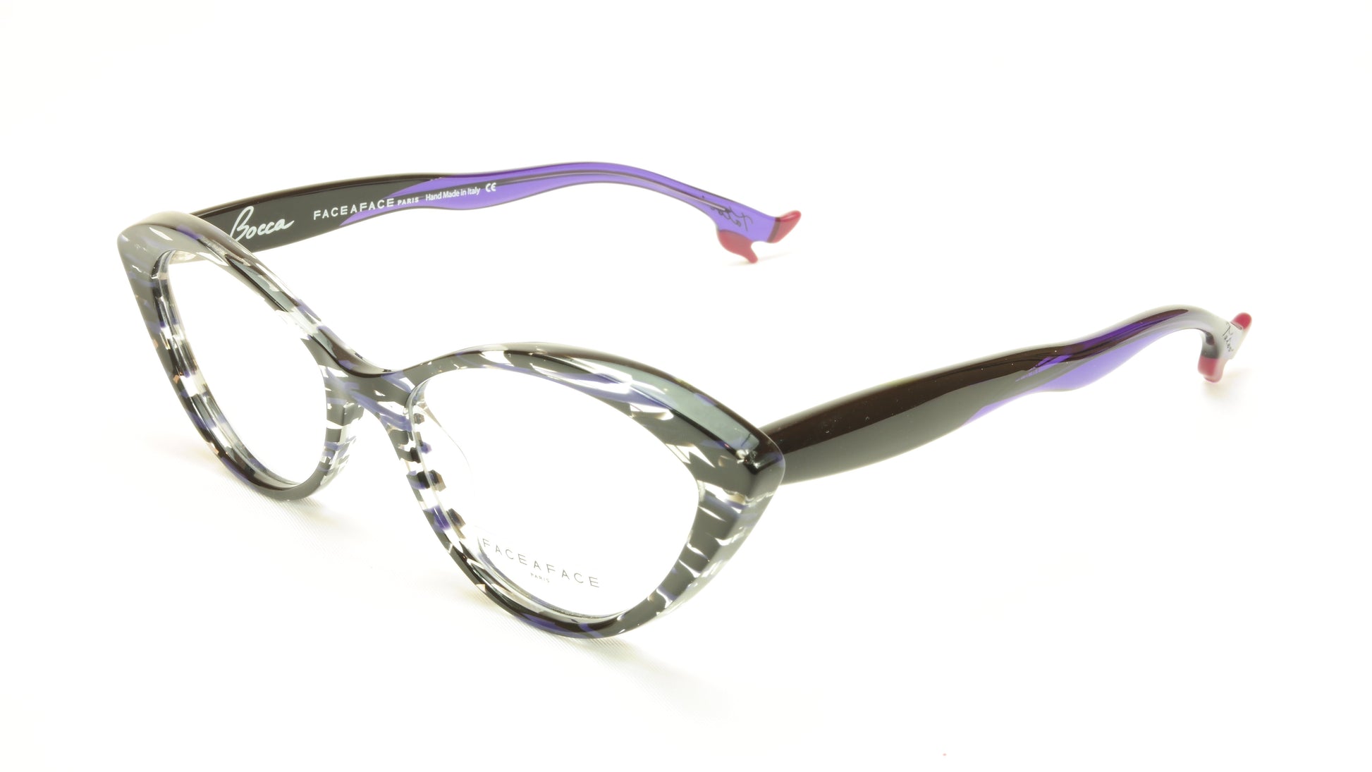 Face A Face Bocca Tatoo 1 Col. 2014 Lines and Blue Light Eyeglasses Italy Made - Frame Bay