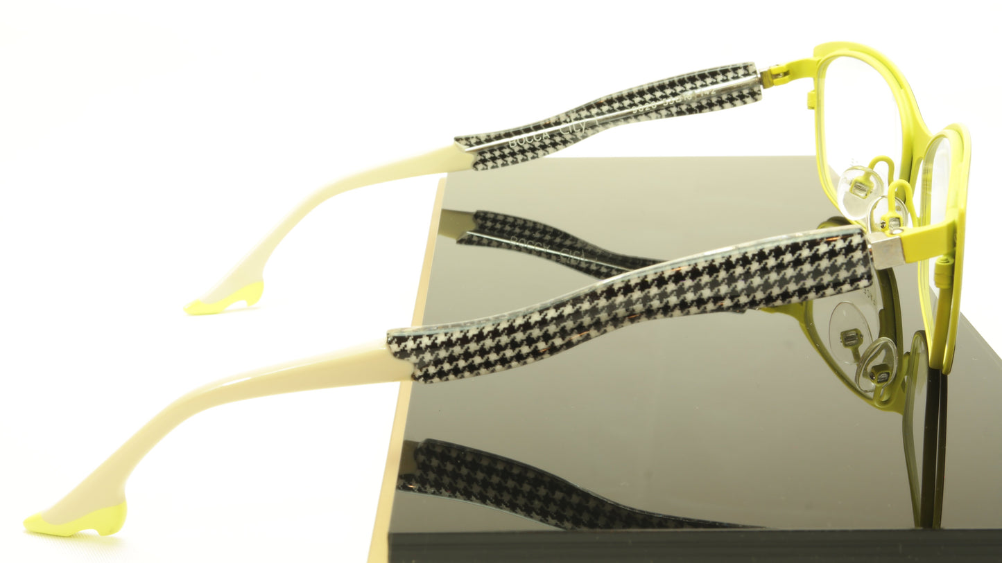 Face A Face Bocca City 1 Col. 9020 Eyeglasses Black Yellow France Made 53-16-142 - Frame Bay