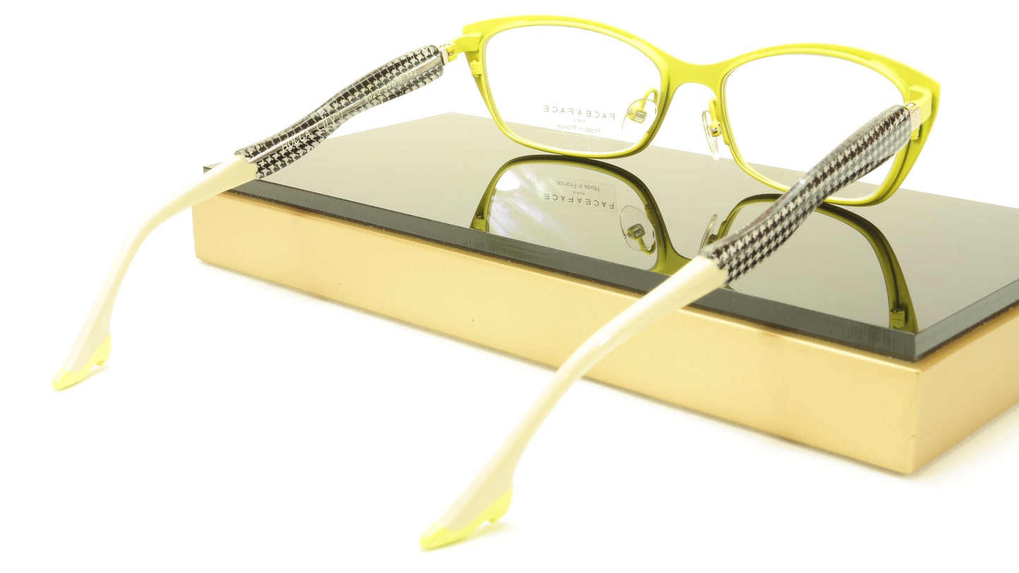 Face A Face Bocca City 1 Col. 9020 Eyeglasses Black Yellow France Made 53-16-142 - Frame Bay