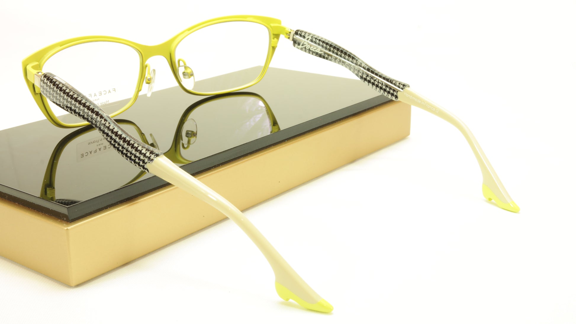 Face A Face Bocca City 1 Col. 9020 Eyeglasses Black Yellow France Made 53-16-142 - Frame Bay