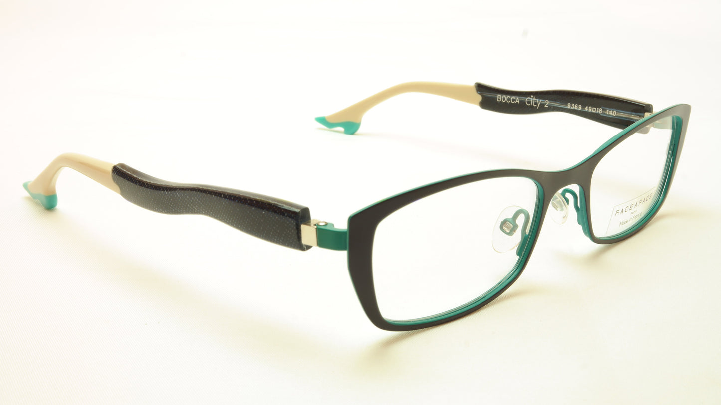 Face A Face Bocca City 2 Col. 9369 Eyeglasses France Made 49-18-140 Glasses - Frame Bay
