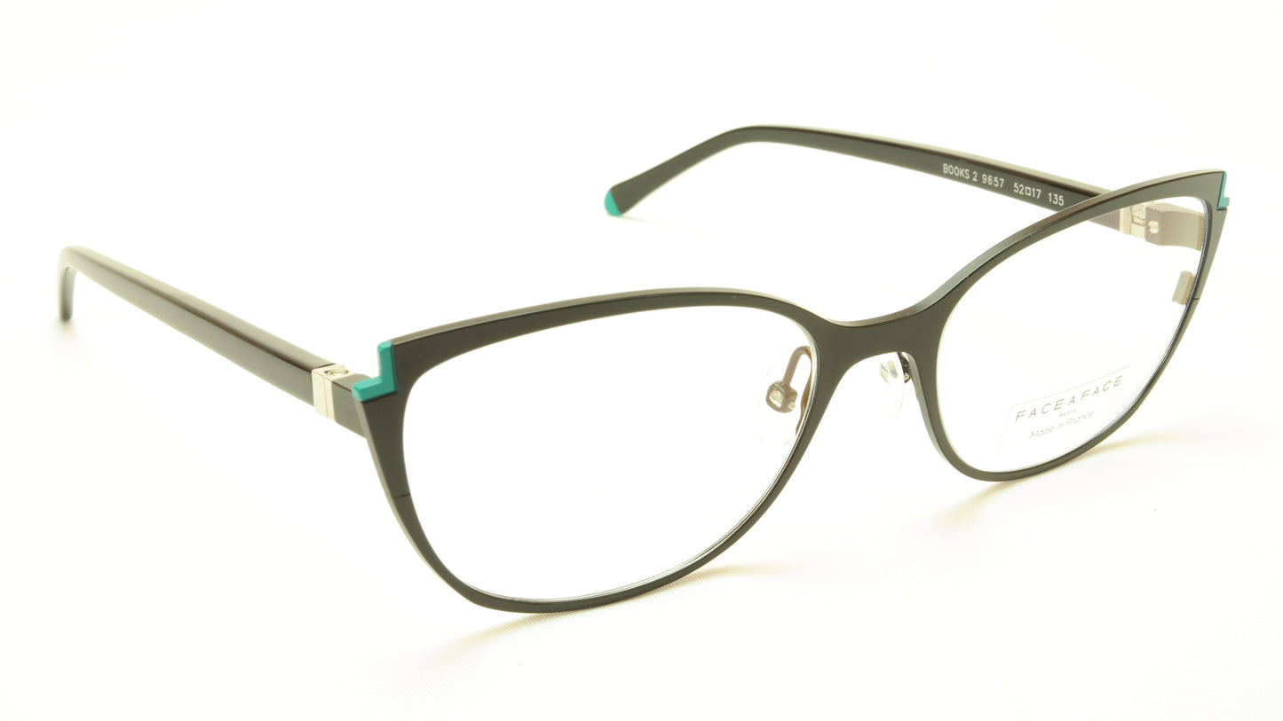 Face A Face Books 2 Col. 9657 Eyeglasses France Made 52-17-135 Glasses - Frame Bay