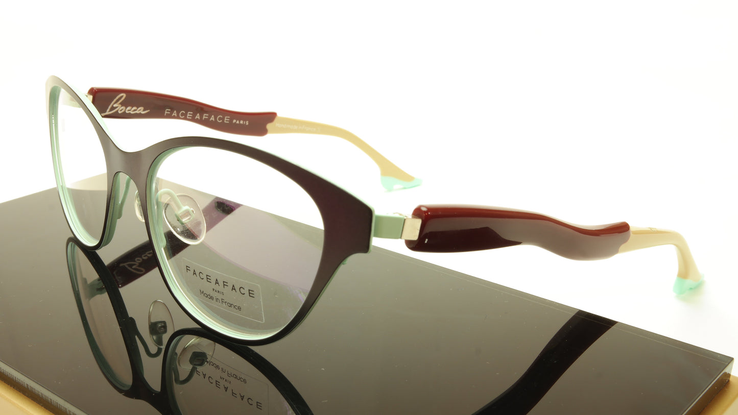 Face A Face Bocca City 3 Col. 9621 Eggplant Eyeglasses France Made 52-17-142 Glasses - Frame Bay