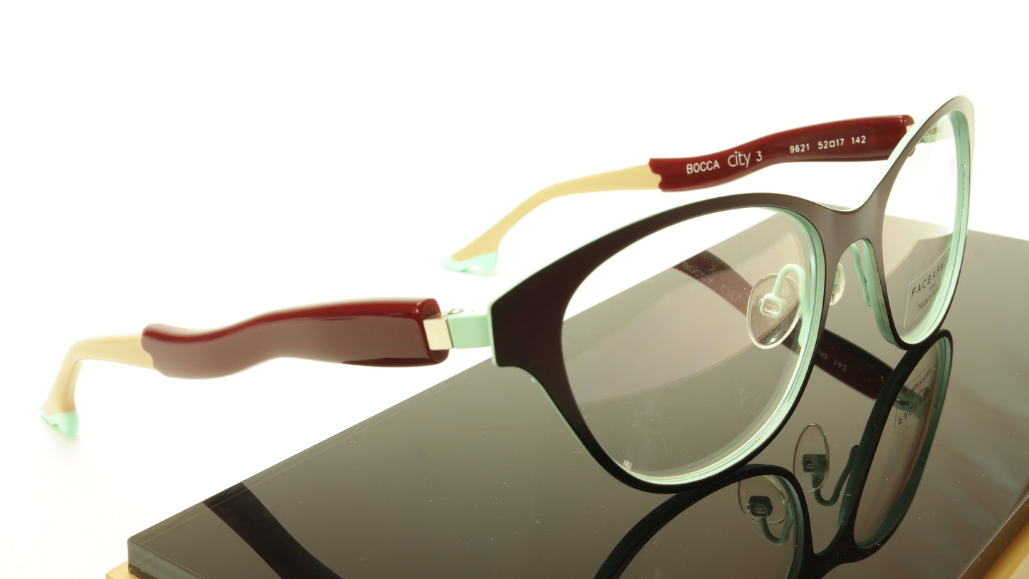 Face A Face Bocca City 3 Col. 9621 Eggplant Eyeglasses France Made 52-17-142 Glasses - Frame Bay