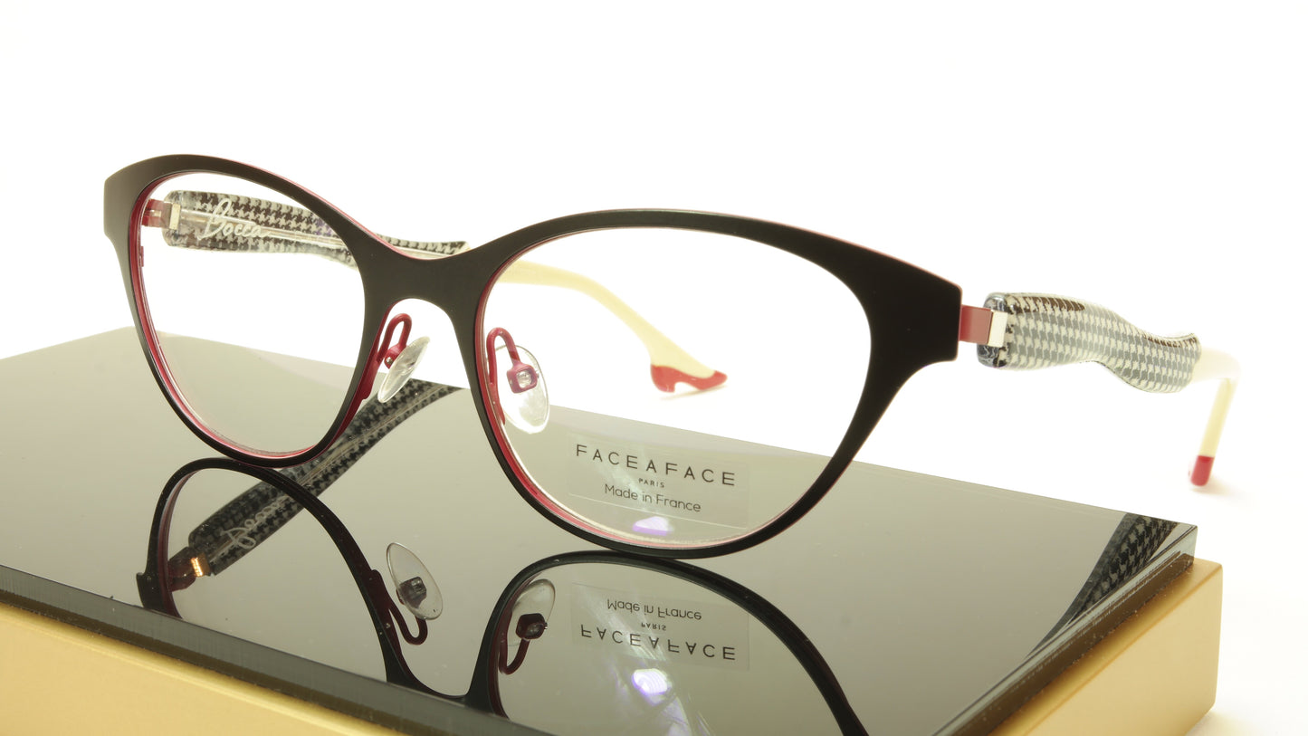 Face A Face Bocca City 3 Col. 9417 Black Red Eyeglasses France Made 52-17-142 - Frame Bay