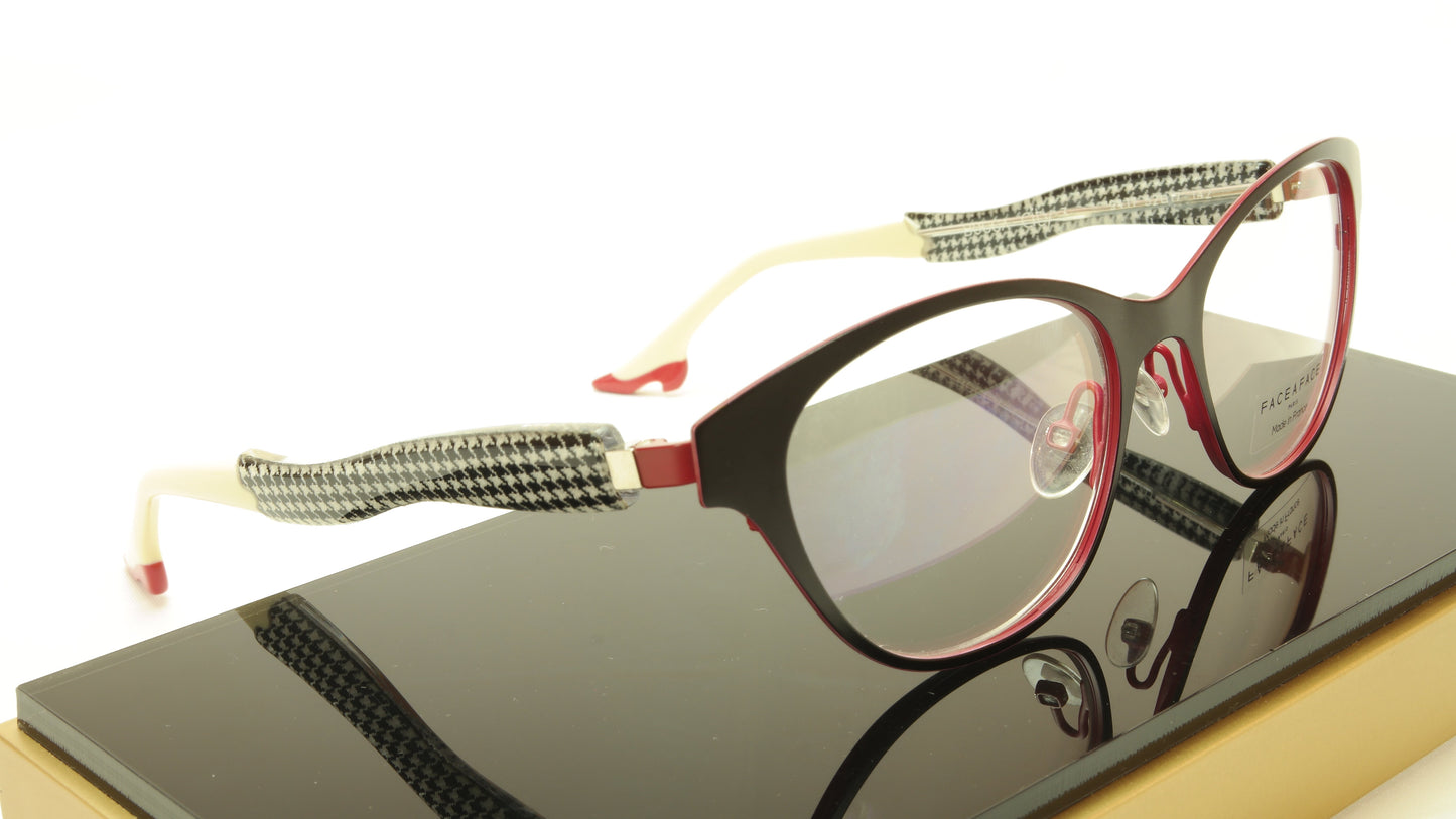 Face A Face Bocca City 3 Col. 9417 Black Red Eyeglasses France Made 52-17-142 - Frame Bay