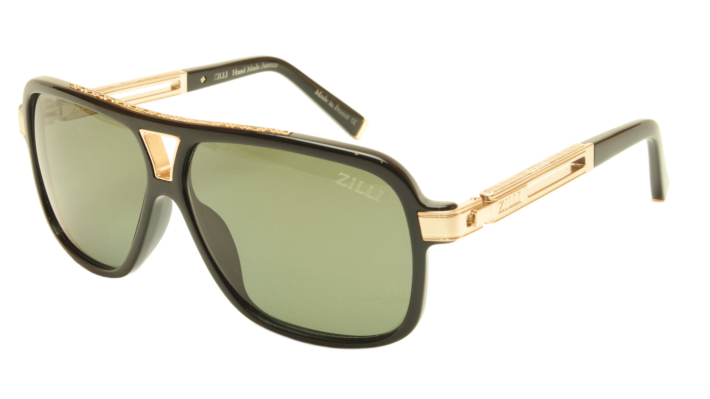 ZILLI Sunglasses Titanium Acetate Polarized France Handmade ZI 65016 C01