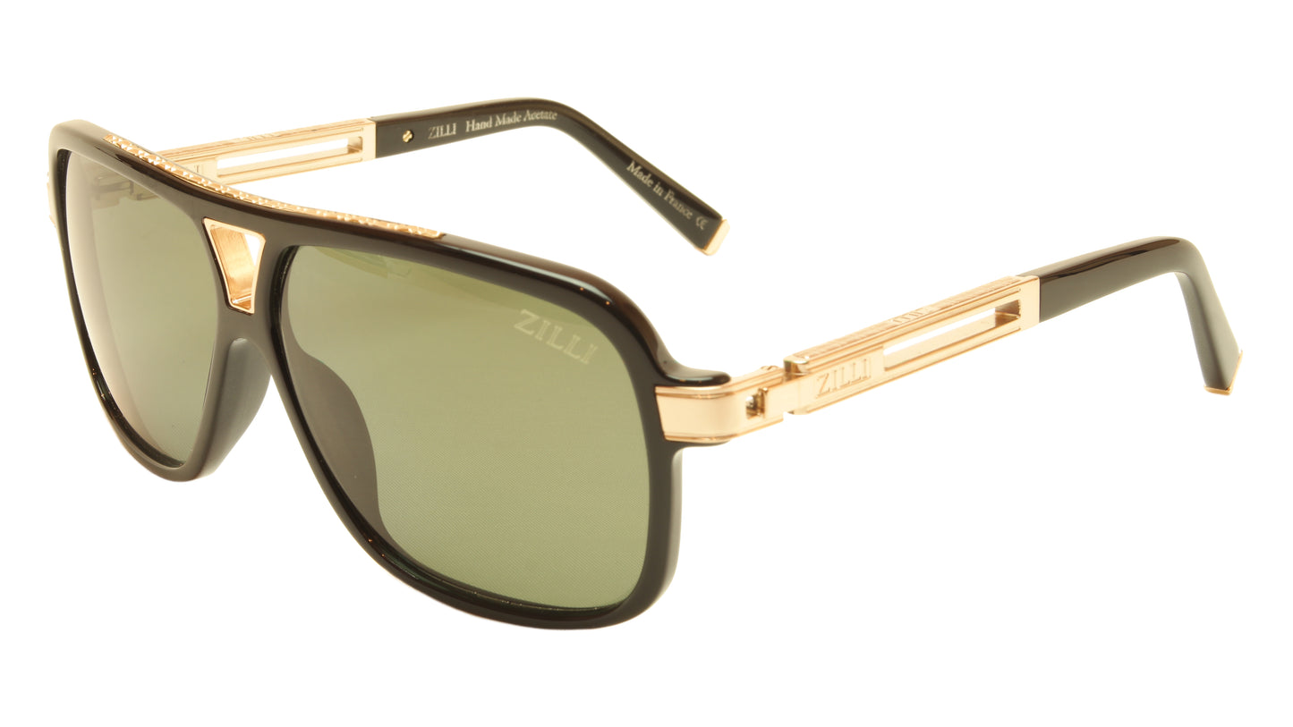 ZILLI Sunglasses Titanium Acetate Polarized France Handmade ZI 65016 C01