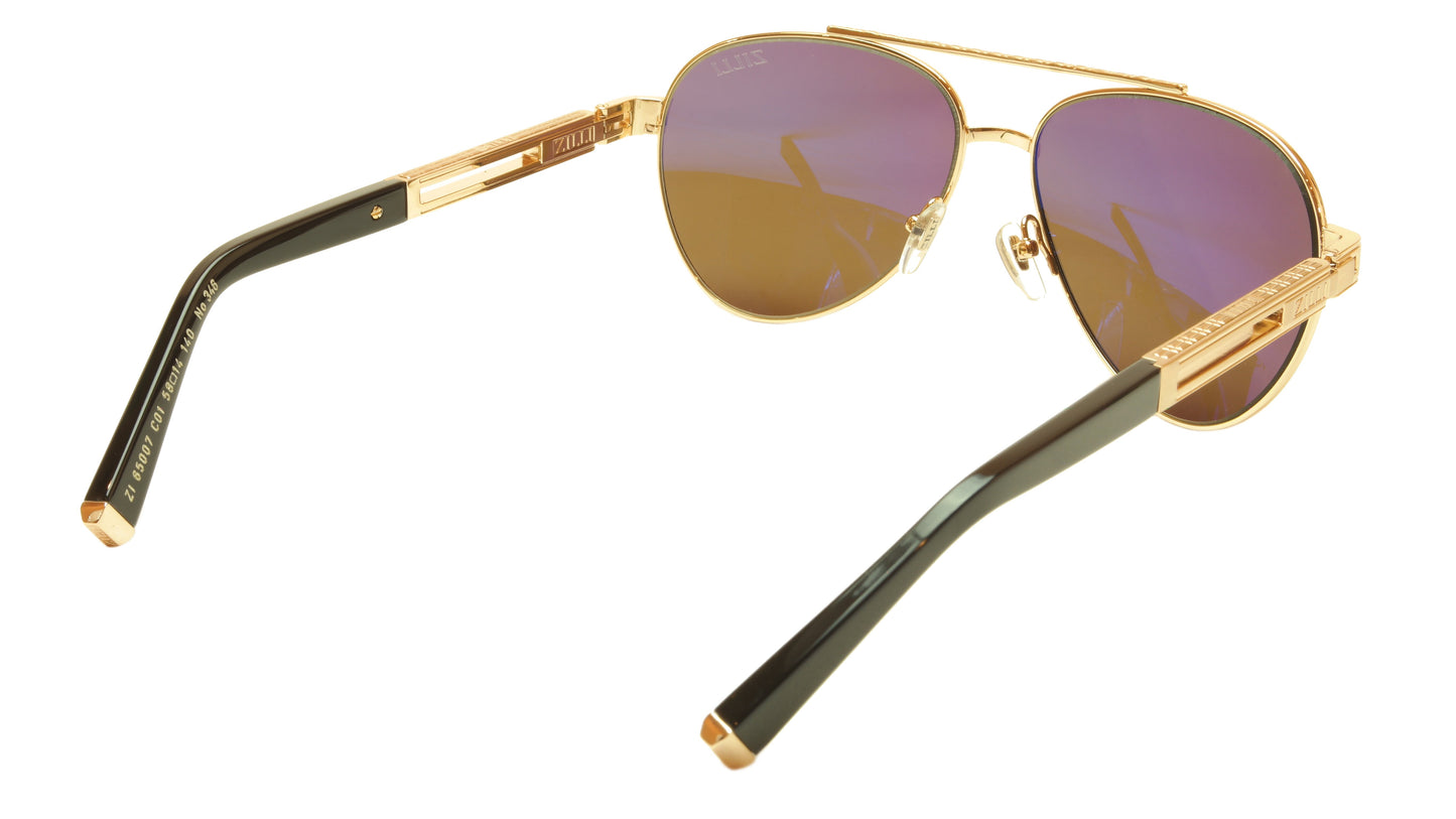 ZILLI Sunglasses Titanium Hand Made Acetate Polarized France ZI 65007 C01