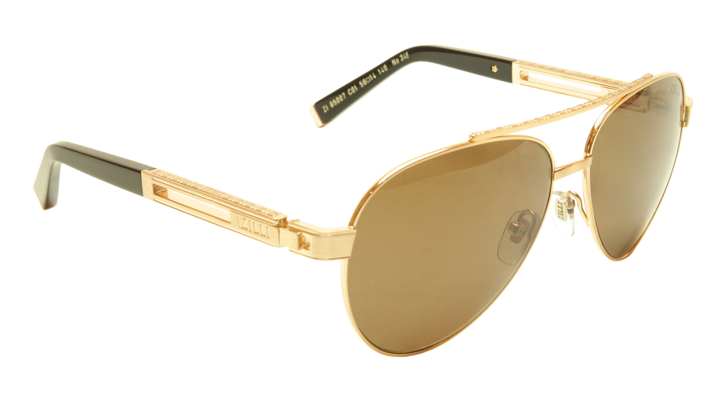 ZILLI Sunglasses Titanium Hand Made Acetate Polarized France ZI 65007 C01