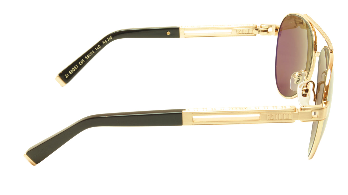 ZILLI Sunglasses Titanium Hand Made Acetate Polarized France ZI 65007 C01