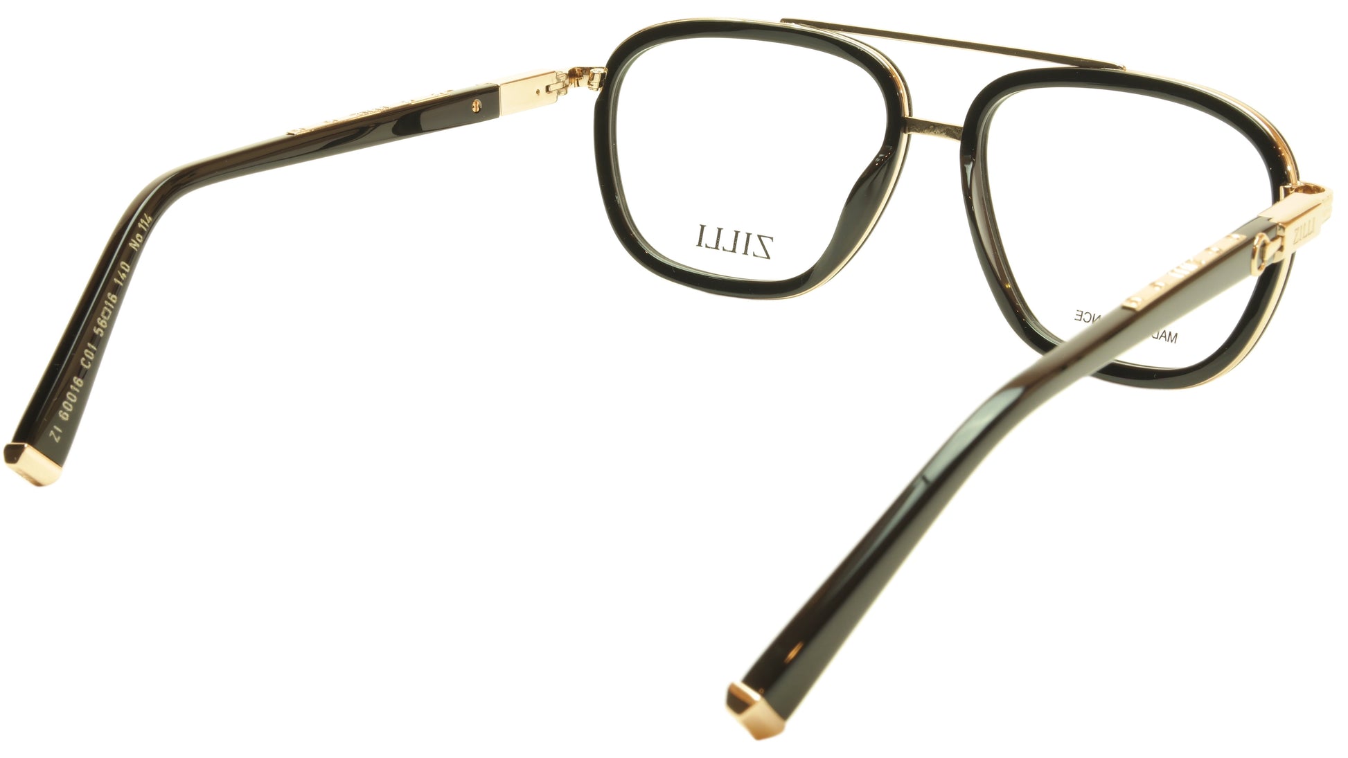 ZILLI Eyeglasses Frame Acetate Leather Titanium France Hand Made ZI 60016 C01 - Frame Bay