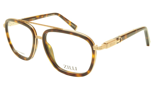 ZILLI Eyeglasses Frame Acetate Titanium Tortoise France Hand Made ZI 60016 C03 - Frame Bay